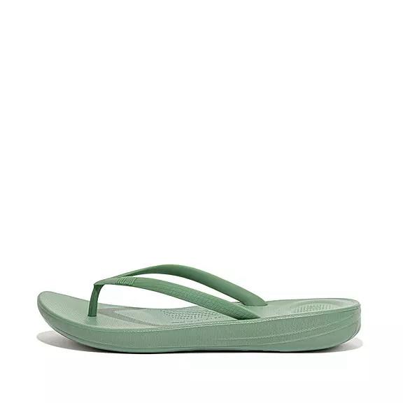 Tongs Femme Fitflop Iqushion Ergonomic Vert (DQR043528)